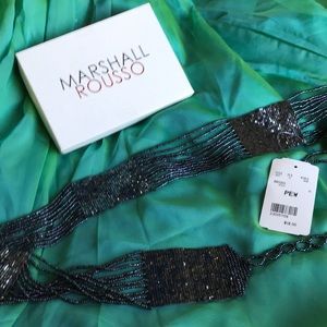 Marshall Rousso beaded belt NWT